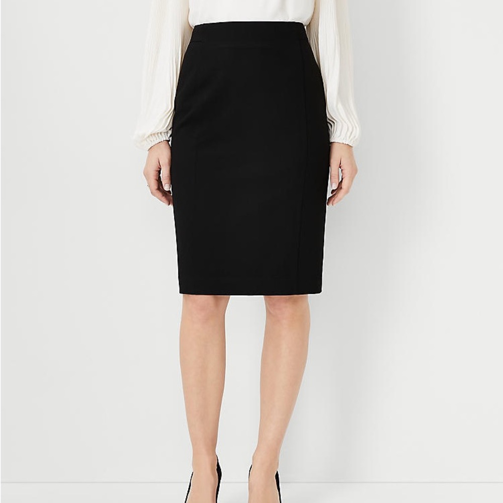 Ann Taylor The Seamed Pencil Skirt in Black Size 4P